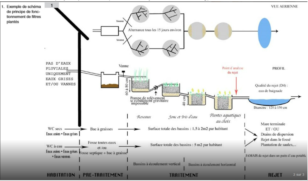 Schéma de principe phytoépuration 